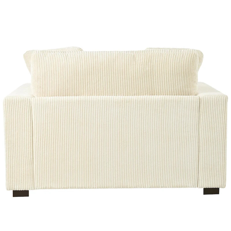 Chaise longue en tissu surdimensionnée – Beige