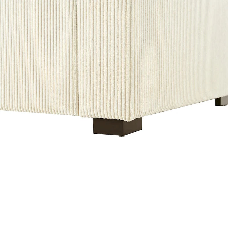 Chaise longue en tissu surdimensionnée – Beige