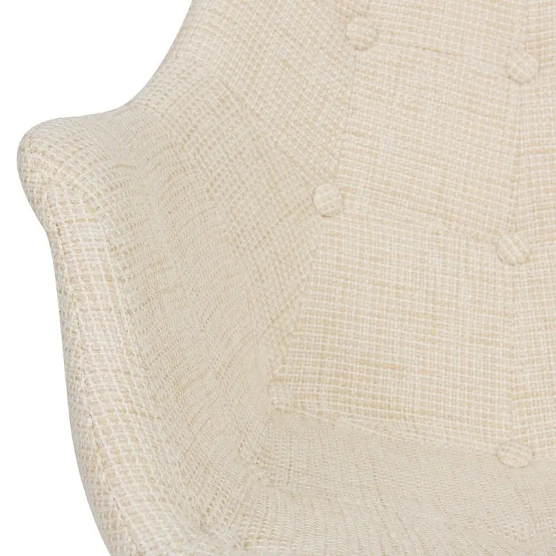 Fauteuil à bascule d'allaitement rembourré avec piètement Eiffel – Fauteuil d'appoint moderne