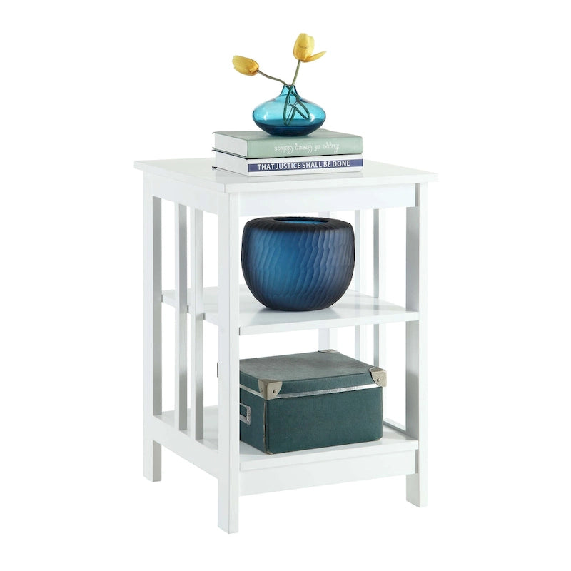 Table d'appoint à 3 niveaux pour salon — 40 cm L × 40 cm l × 60,3 cm H, 6 options de couleur
