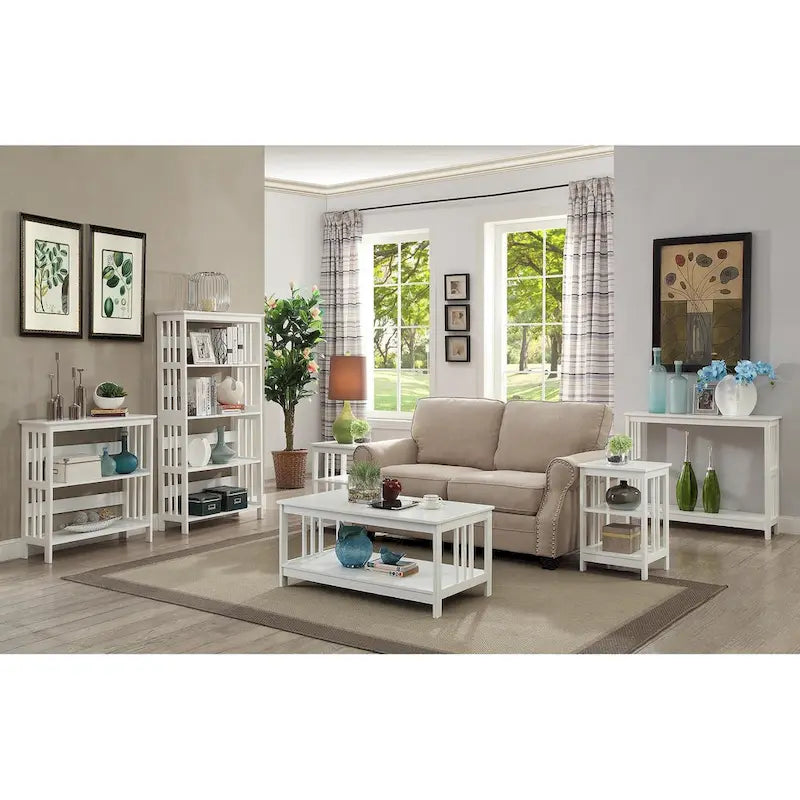 Table d'appoint à 3 niveaux pour salon — 40 cm L × 40 cm l × 60,3 cm H, 6 options de couleur