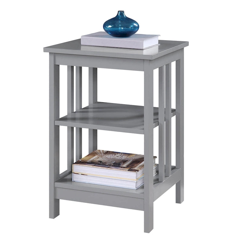 Table d'appoint à 3 niveaux pour salon — 40 cm L × 40 cm l × 60,3 cm H, 6 options de couleur