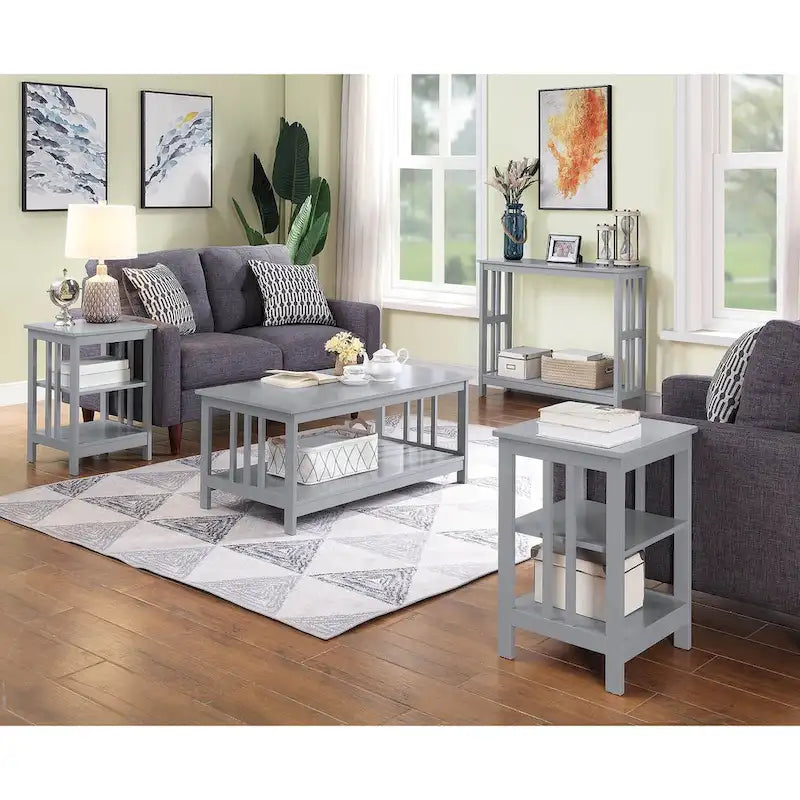 Table d'appoint à 3 niveaux pour salon — 40 cm L × 40 cm l × 60,3 cm H, 6 options de couleur