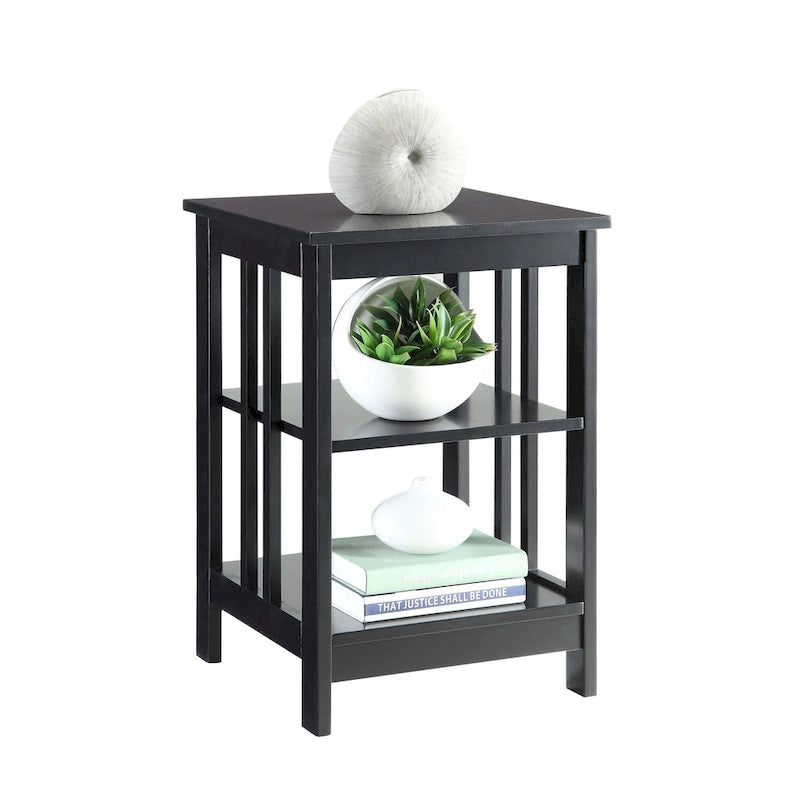 Table d'appoint à 3 niveaux pour salon — 40 cm L × 40 cm l × 60,3 cm H, 6 options de couleur