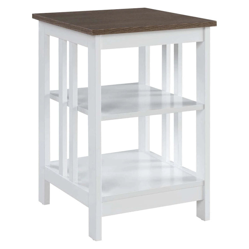 Table d'appoint à 3 niveaux pour salon — 40 cm L × 40 cm l × 60,3 cm H, 6 options de couleur