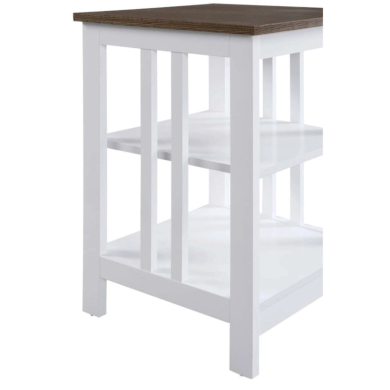 Table d'appoint à 3 niveaux pour salon — 40 cm L × 40 cm l × 60,3 cm H, 6 options de couleur