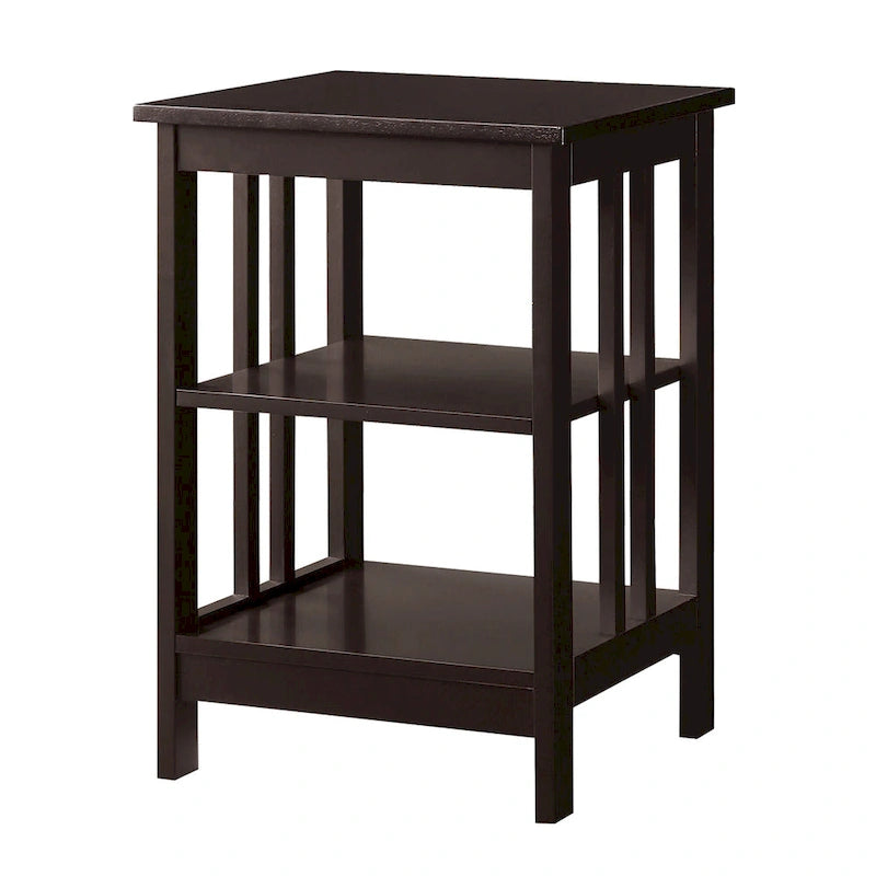 Table d'appoint à 3 niveaux pour salon — 40 cm L × 40 cm l × 60,3 cm H, 6 options de couleur
