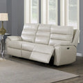 Steve Silver Durham Ivory Top Grain Leather Power Sofa