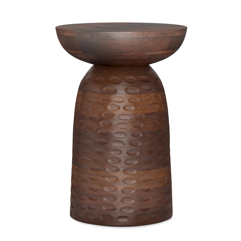 Table d'appoint contemporaine en bois massif