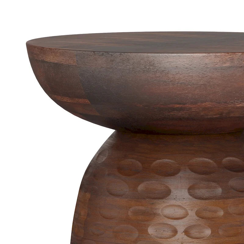 Table d'appoint contemporaine en bois massif