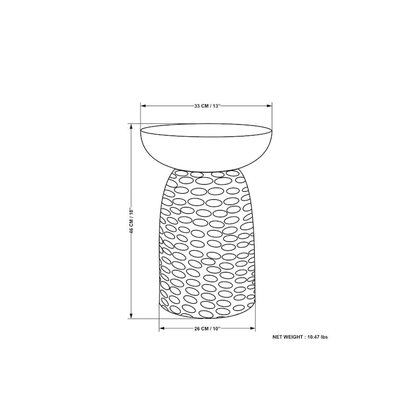 Table d'appoint contemporaine en bois massif