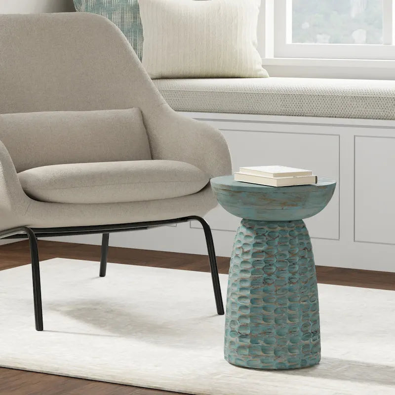 Table d'appoint contemporaine en bois massif