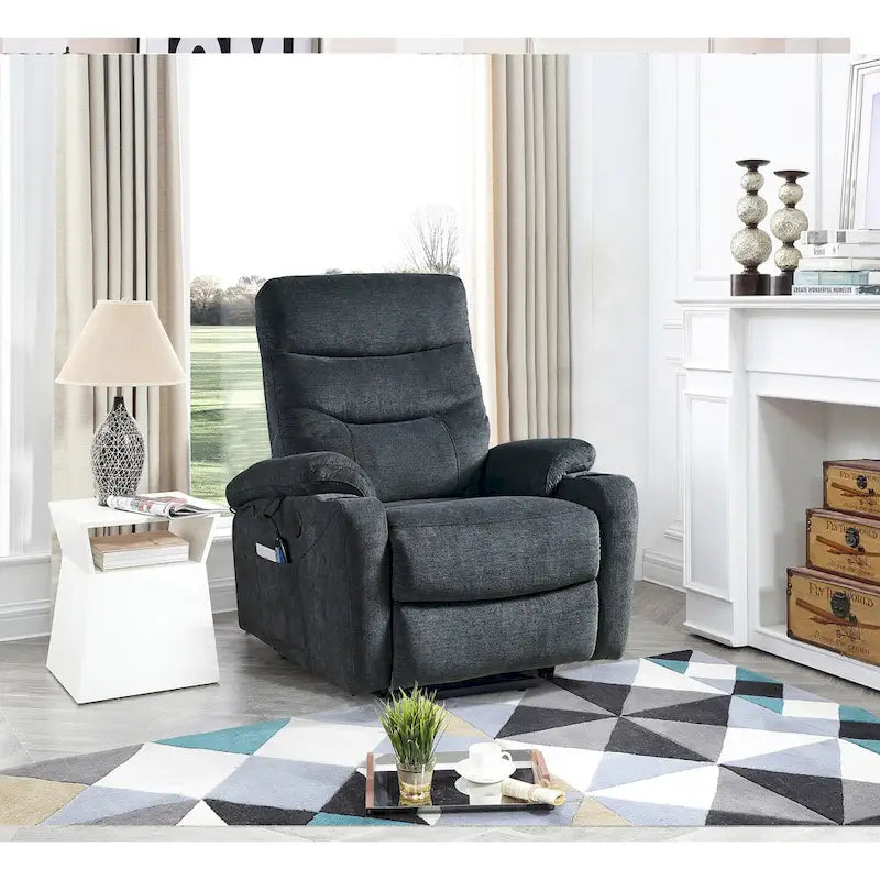 Fauteuil inclinable releveur avec massage, chauffage, porte-gobelets et chargement USB