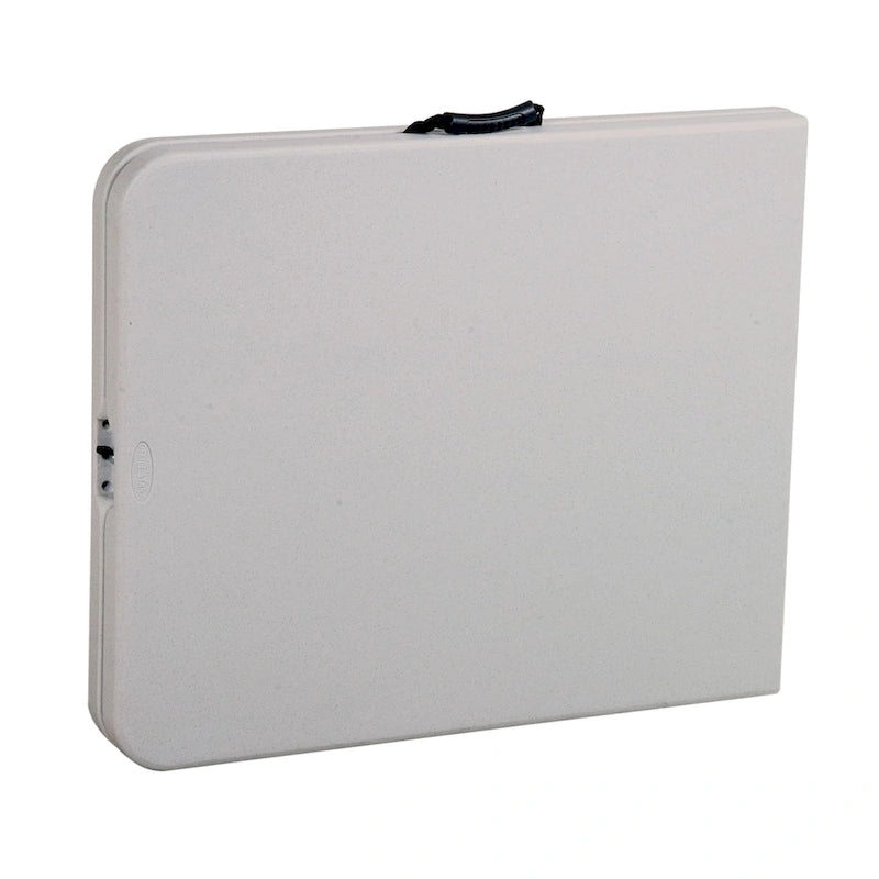 Table pliante multi-usage 6 pieds en résine avec plateau rabattable au centre – Blanc