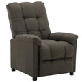 Fauteuil inclinable en tissu avec dossier et repose-pieds réglables – Taupe