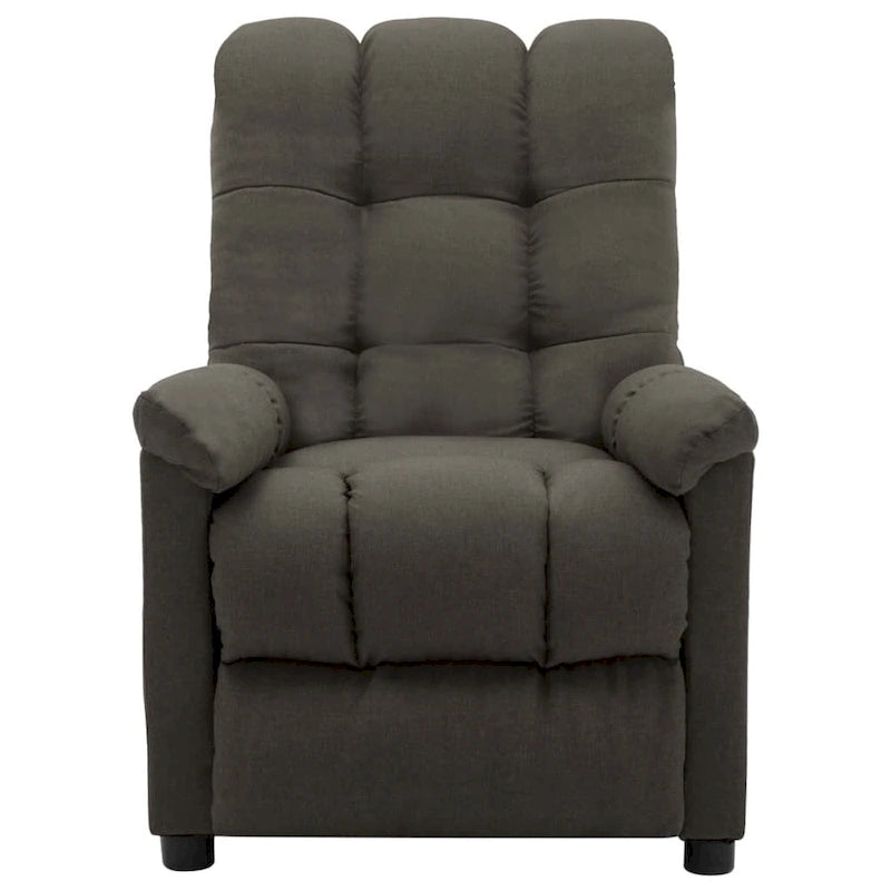 Fauteuil inclinable en tissu avec dossier et repose-pieds réglables – Taupe