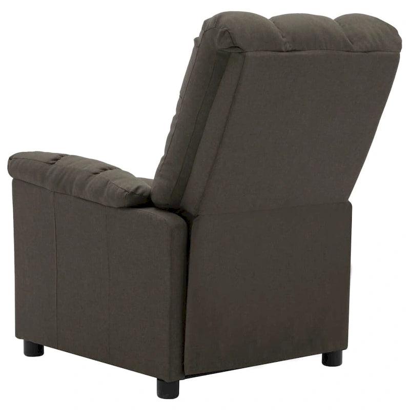 Fauteuil inclinable en tissu avec dossier et repose-pieds réglables – Taupe