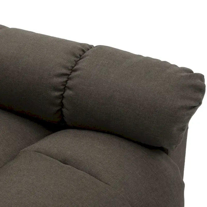 Fauteuil inclinable en tissu avec dossier et repose-pieds réglables – Taupe