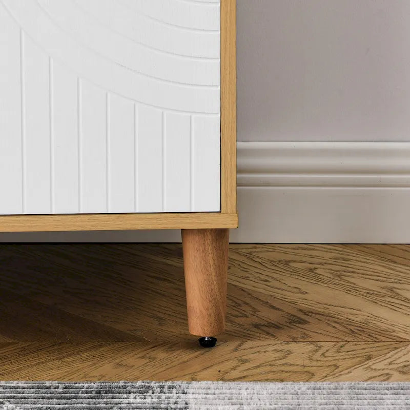 Meuble de rangement moderne avec portes et étagères réglables