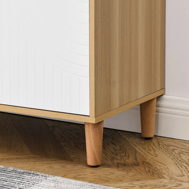 Meuble de rangement moderne avec portes et étagères réglables