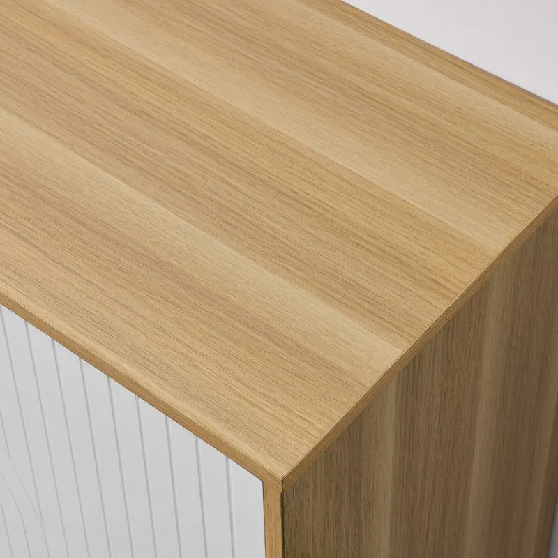 Meuble de rangement moderne avec portes et étagères réglables
