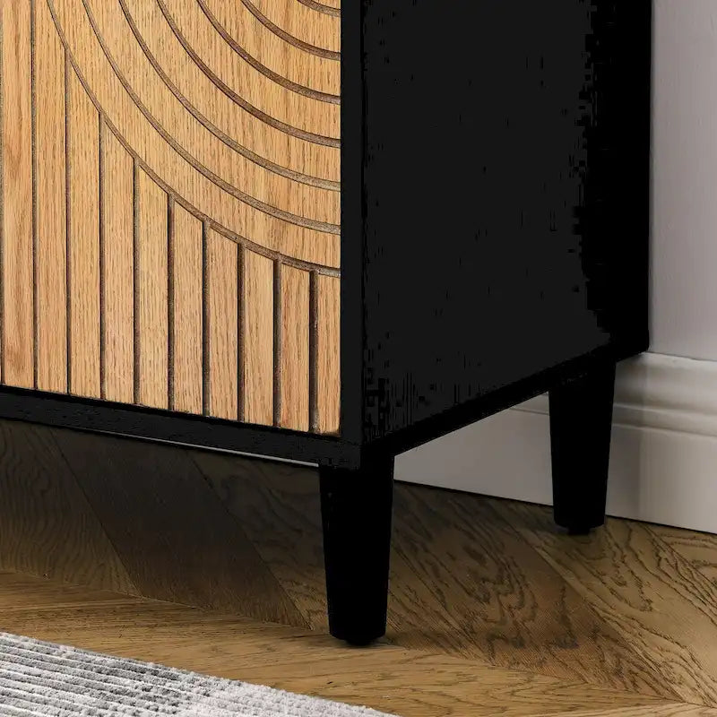 Meuble de rangement moderne avec portes et étagères réglables