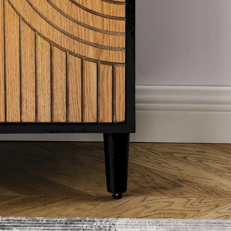 Meuble de rangement moderne avec portes et étagères réglables