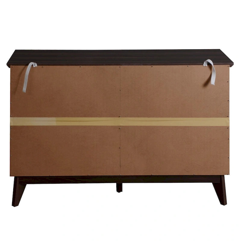Commode et chiffonnier large à 6 tiroirs – Blanc